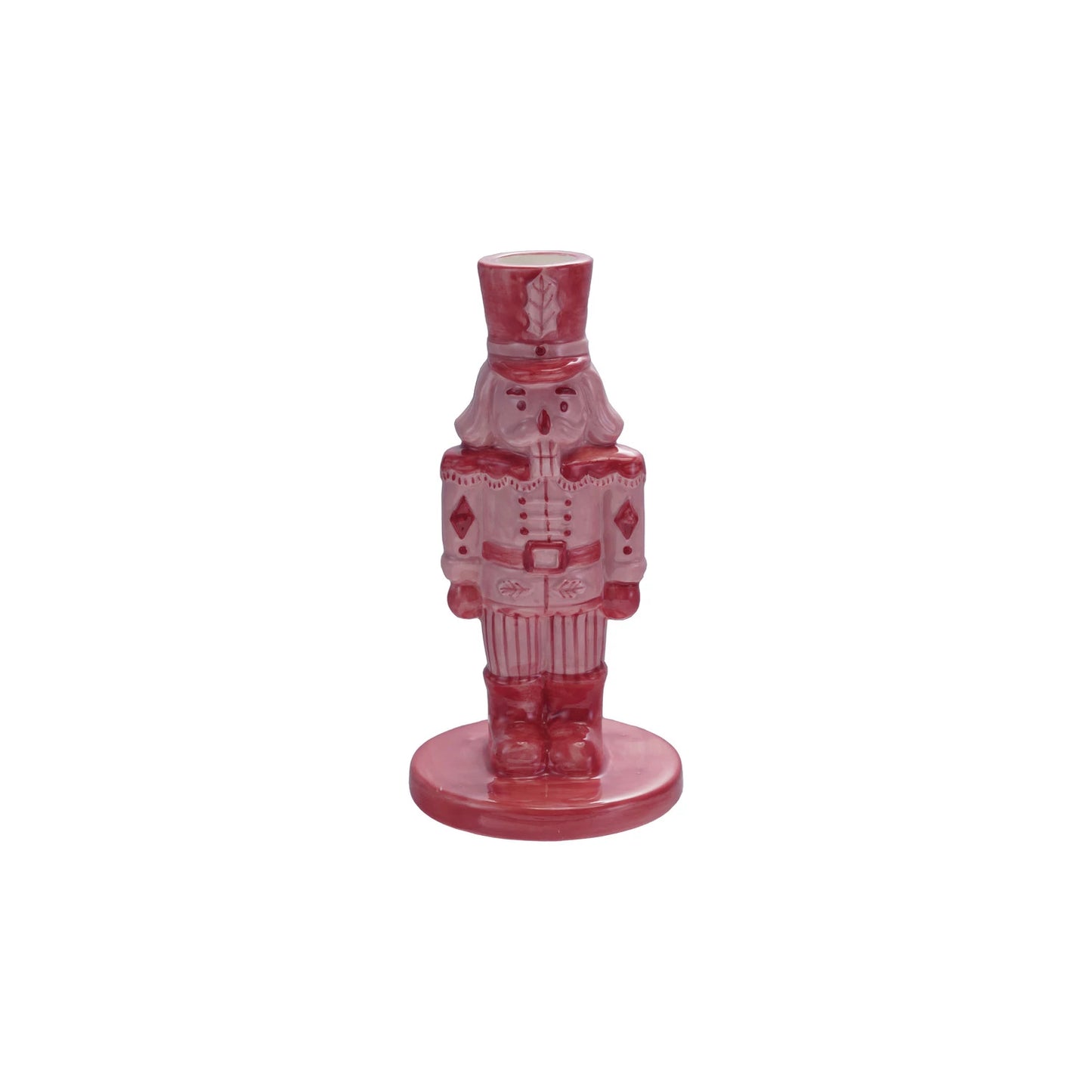 Stoneware Nutcracker Candle Holder