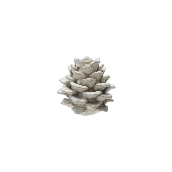 Large Stoneware Pinecone Candle Holder