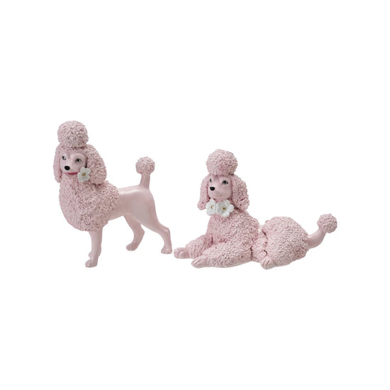 Resin Poodle with Flower