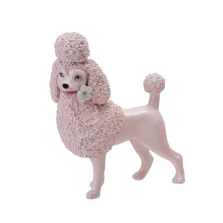Resin Poodle with Flower
