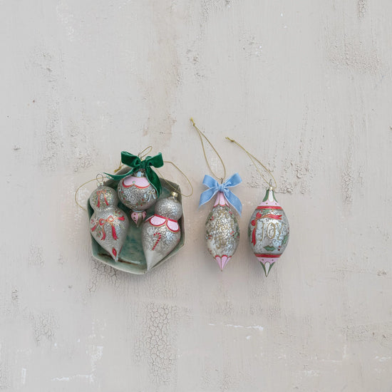 Antique Glass Painted Ornament