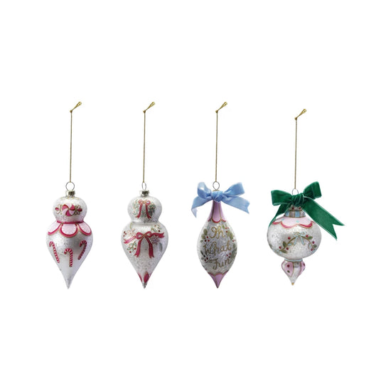 Antique Glass Painted Ornament