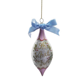 Antique Glass Painted Ornament