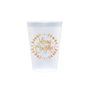 Merry Christmas Wreath Cups 20oz