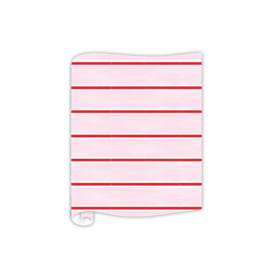 Pink and White Stripe Tablerunner