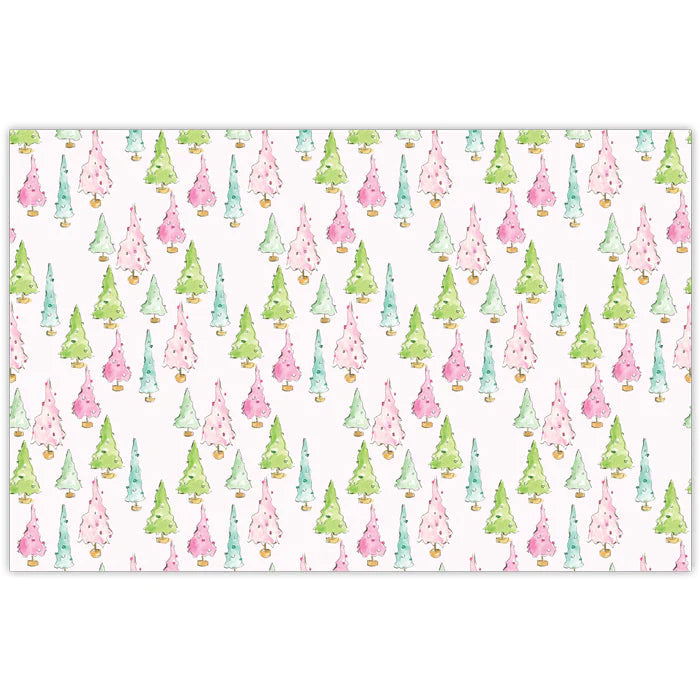 Load image into Gallery viewer, Pastel Holiday Trees Placemats
