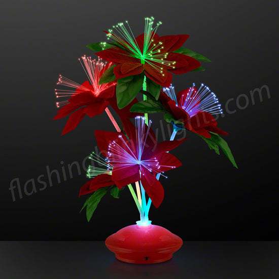 Load image into Gallery viewer, Poinsettia Light Up Centerpiece

