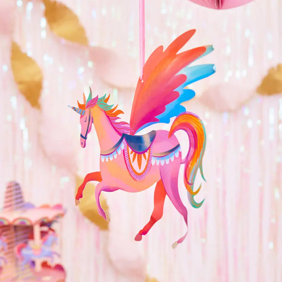 Unicorn Fairy Princess Honeycomb Decorations