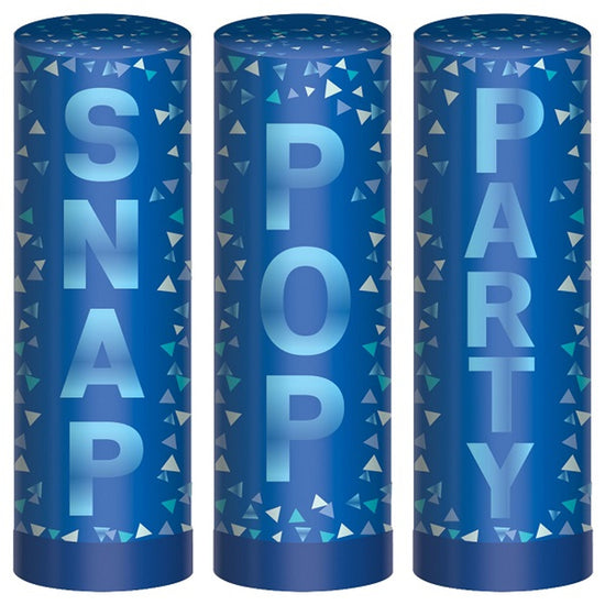 Load image into Gallery viewer, 3 Pack Small Blue Confetti Popper
