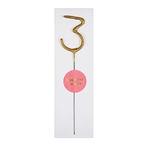 Gold Sparkler Numbers- 3