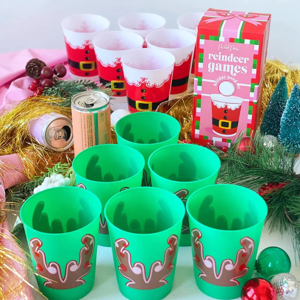 Load image into Gallery viewer, Reindeer Games Holiday Pong Set
