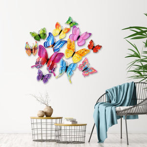 3D Butterfly Wall Stickers - Multicolor