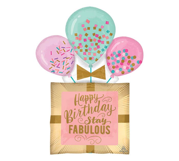 32" Happy Birthday Stay Fabulous Balloon