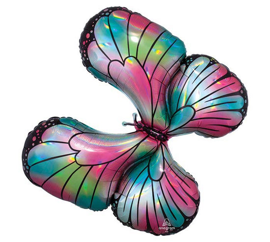 Teal Butterfly Mylar Balloon