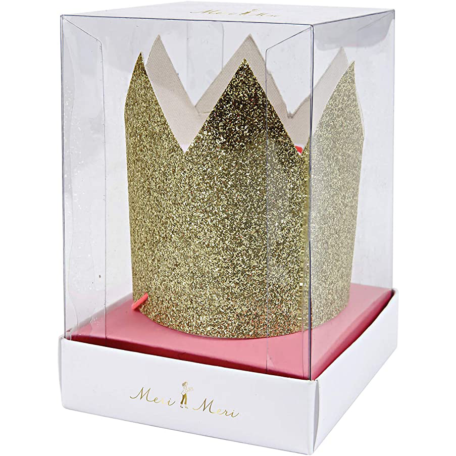 Load image into Gallery viewer, Mini Gold Glitter Crowns
