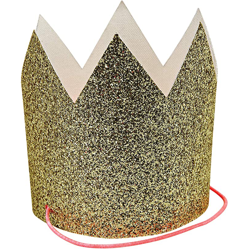Load image into Gallery viewer, Mini Gold Glitter Crowns
