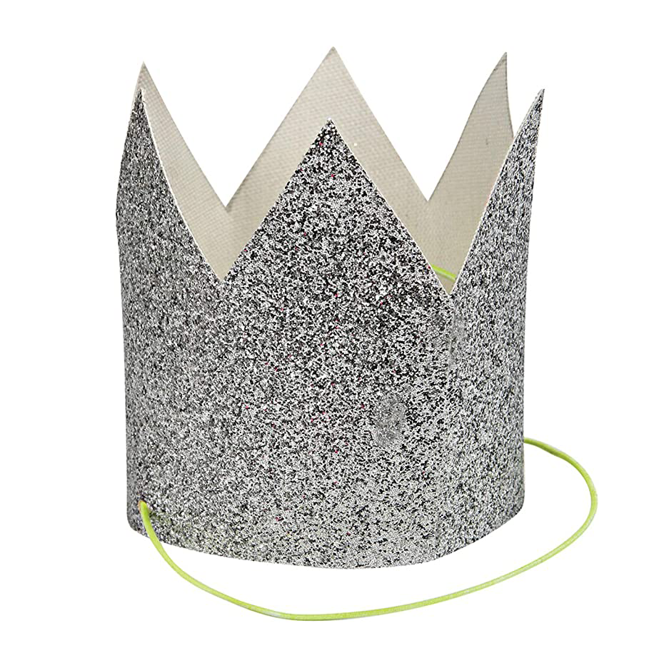 Mini Silver Glitter Crown