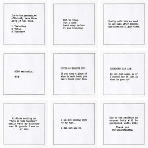 Cotton Cocktail Napkins with Quarantine Quotes