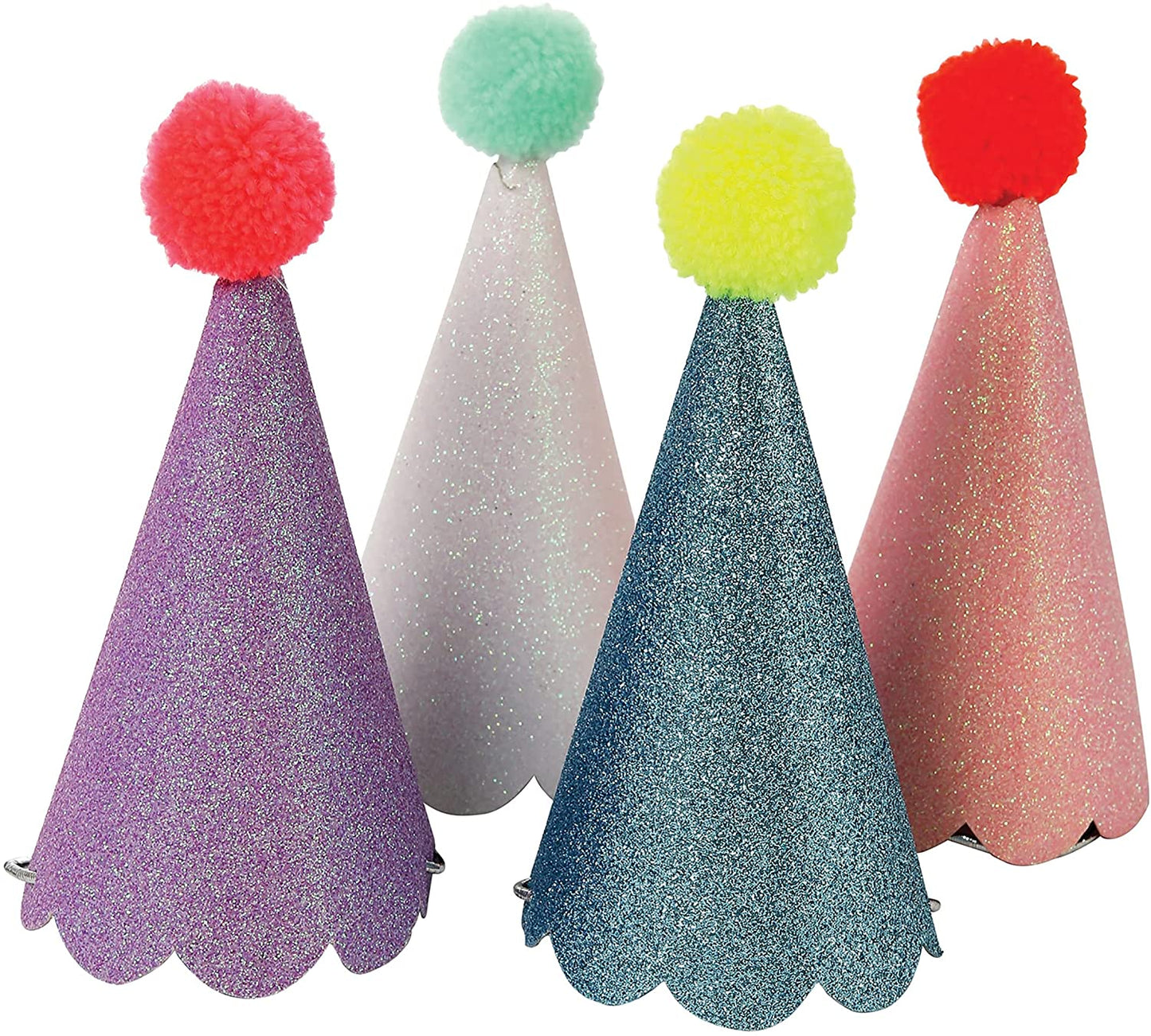 Load image into Gallery viewer, Glitter Pom Pom Party Hats
