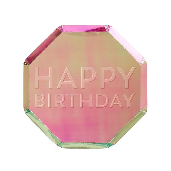 Birthday Oil Slick Side Plates