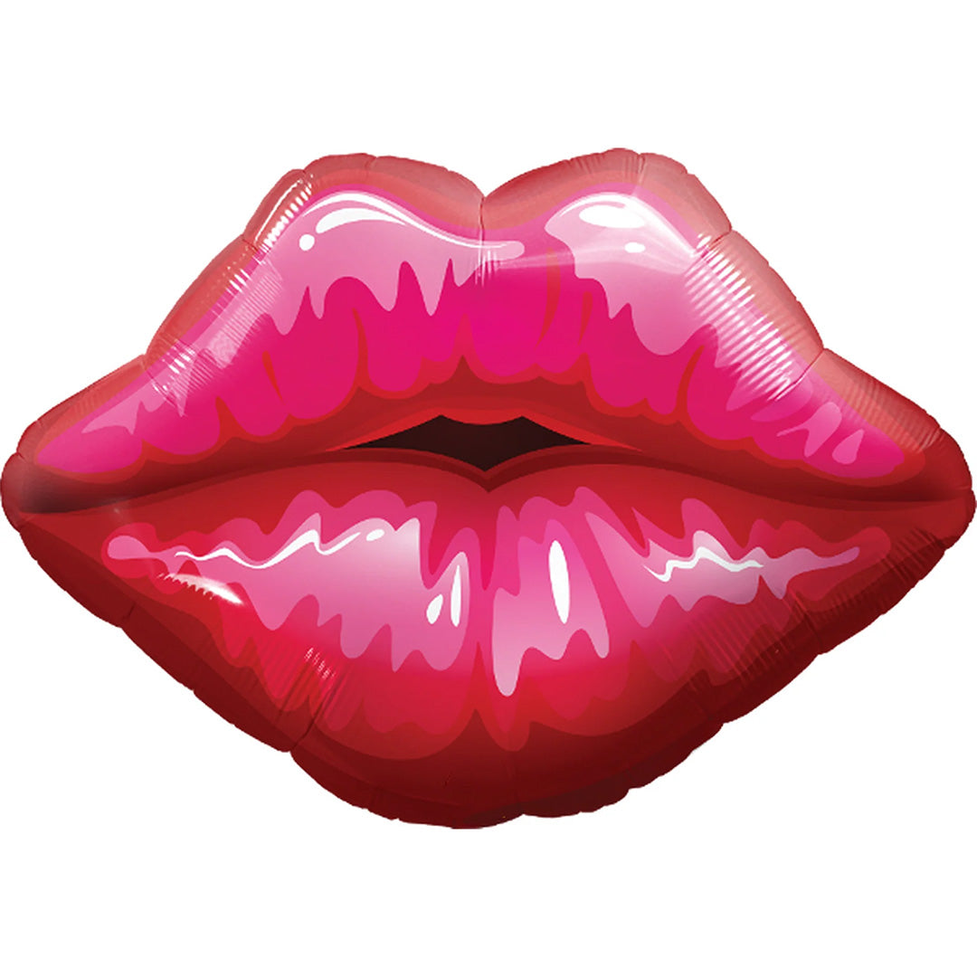 30" Big Red Kissy Lips Balloon