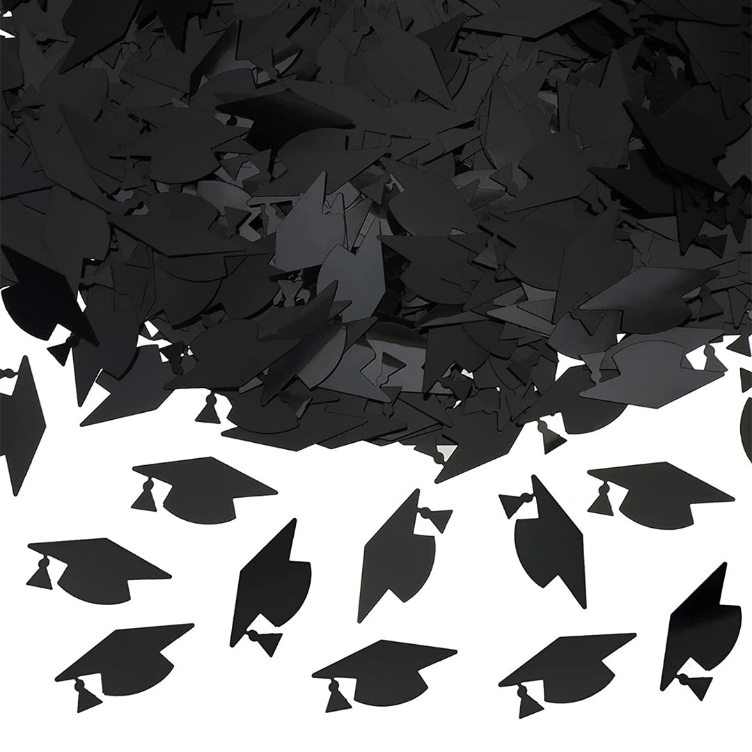 Load image into Gallery viewer, Black Graduation Hat Confetti
