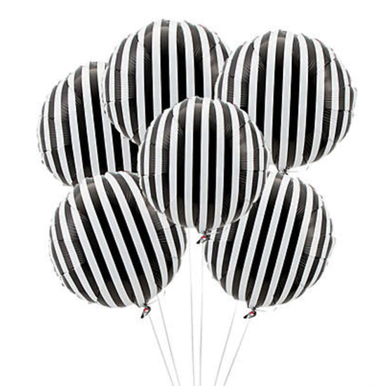 Black Stripe Mylar Balloon