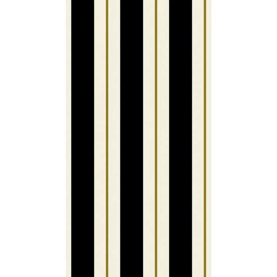 Black and Gold Awning Stripe Guest Napkin