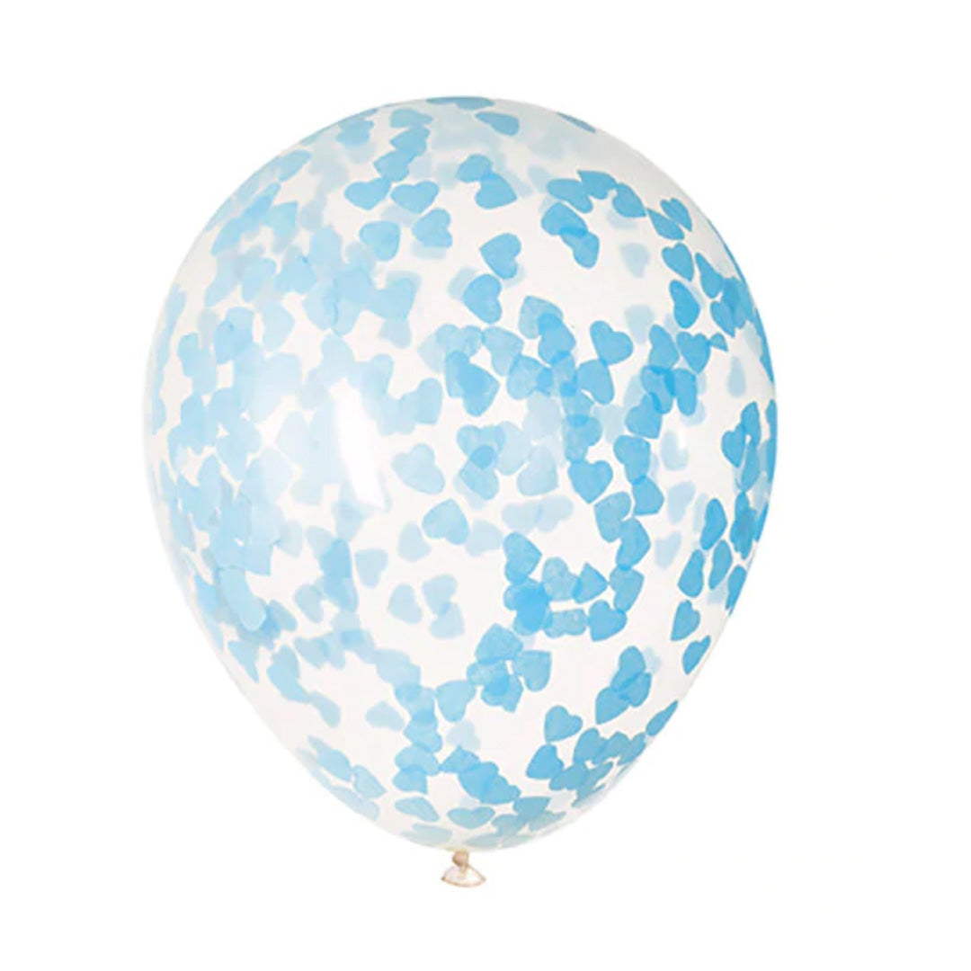 Blue Hearts Confetti Balloon Pack