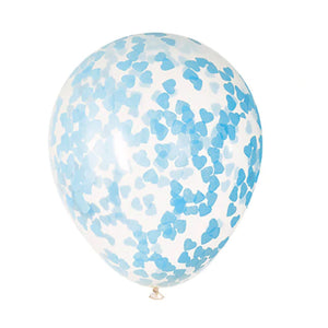 Blue Hearts Confetti Balloon Pack