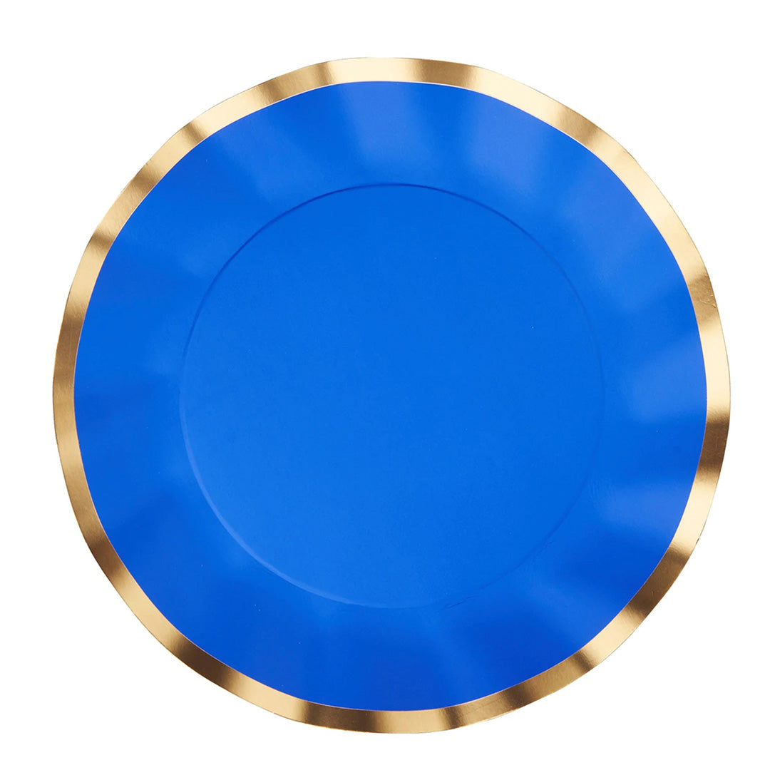 Blue Wavy Dinner Plate