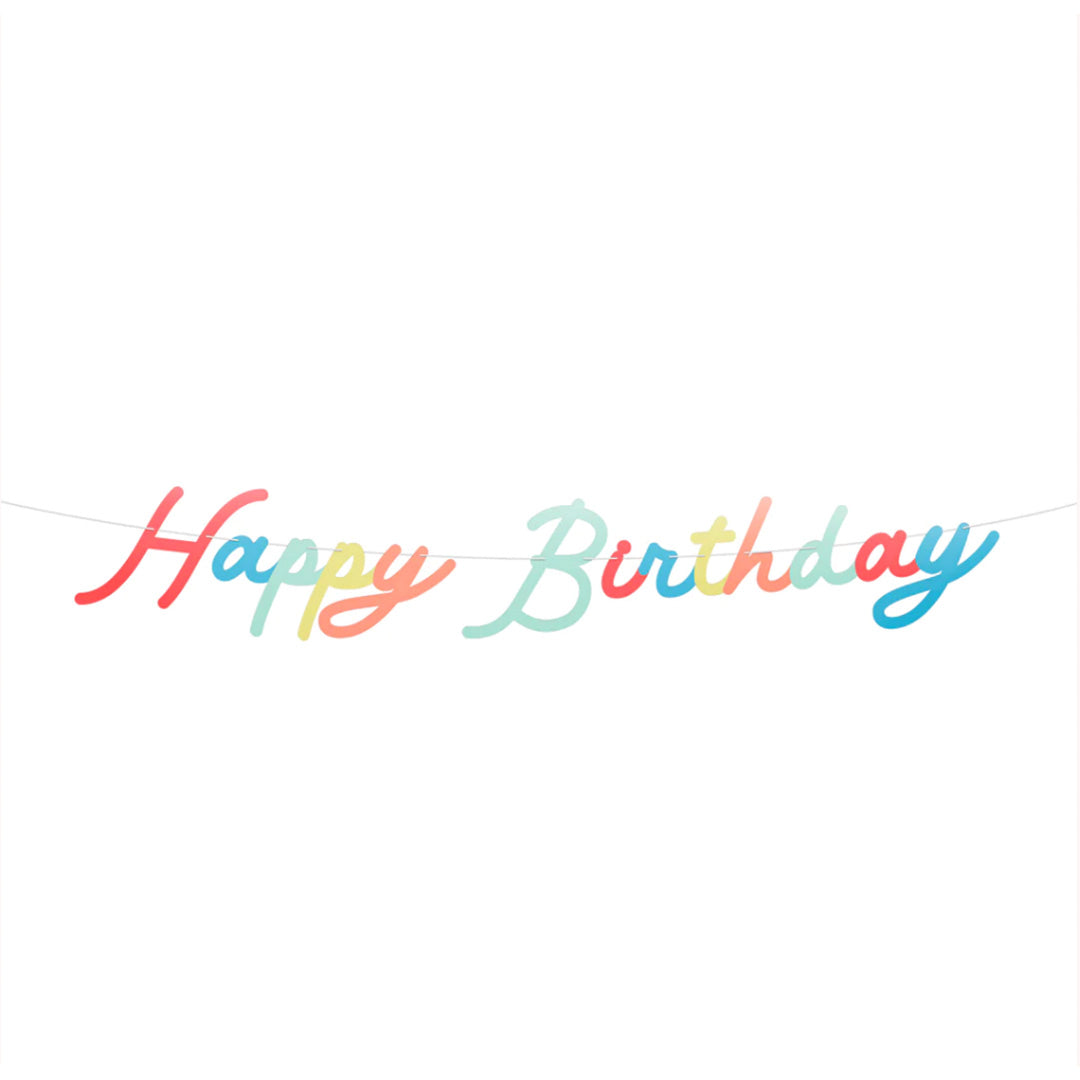 Bright Happy Birthday Garland Set