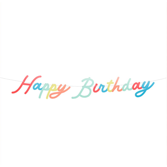 Bright Happy Birthday Garland Set