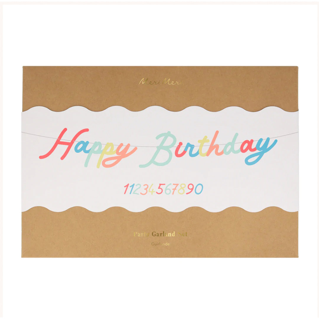 Bright Happy Birthday Garland Set
