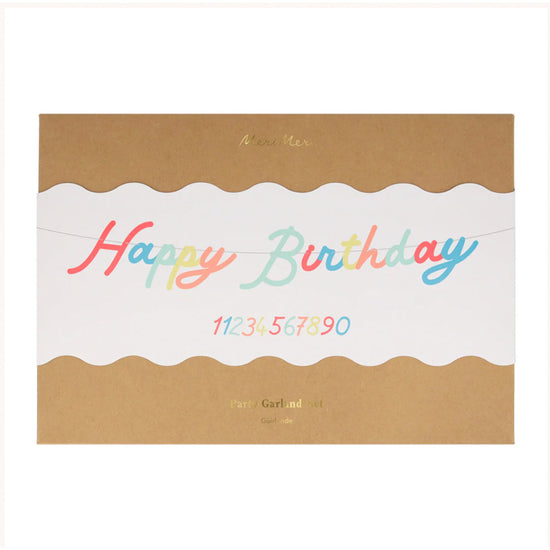 Bright Happy Birthday Garland Set