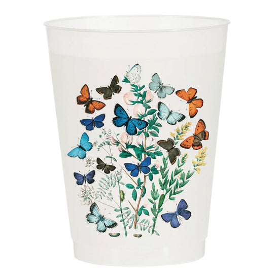 Load image into Gallery viewer, Butterfly Watercolor Collage Cup
