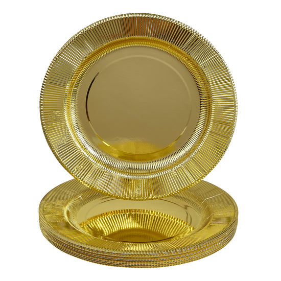 Load image into Gallery viewer, Ruffled Gold Charger Plate
