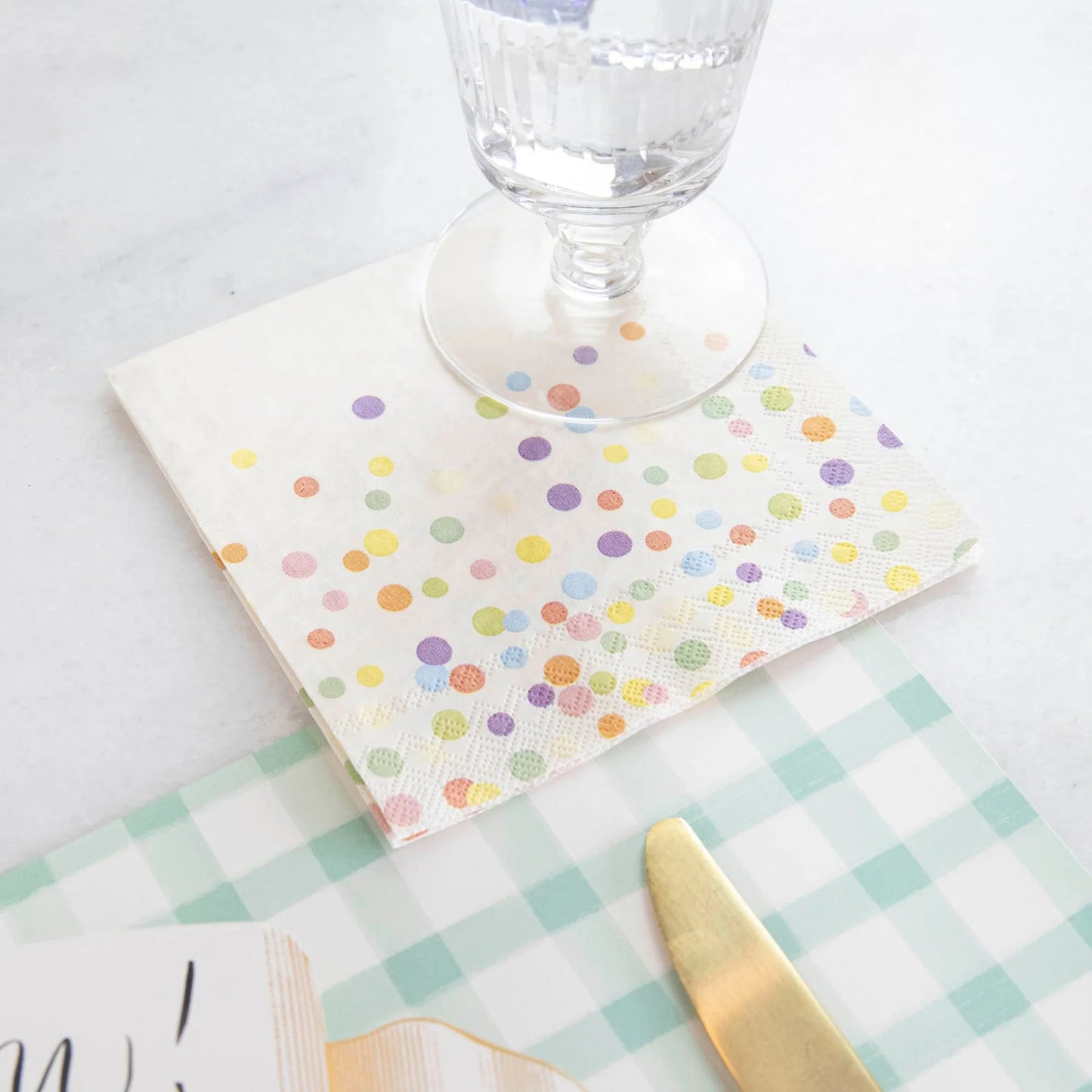Load image into Gallery viewer, Confetti Sprinkles Cocktail Napkin
