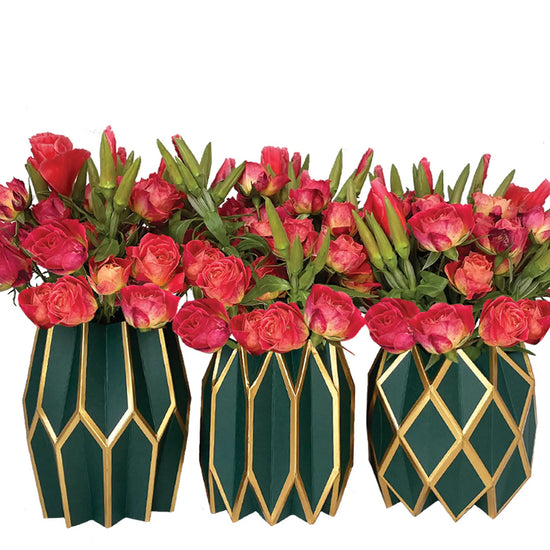 Forest Green Vase Wraps