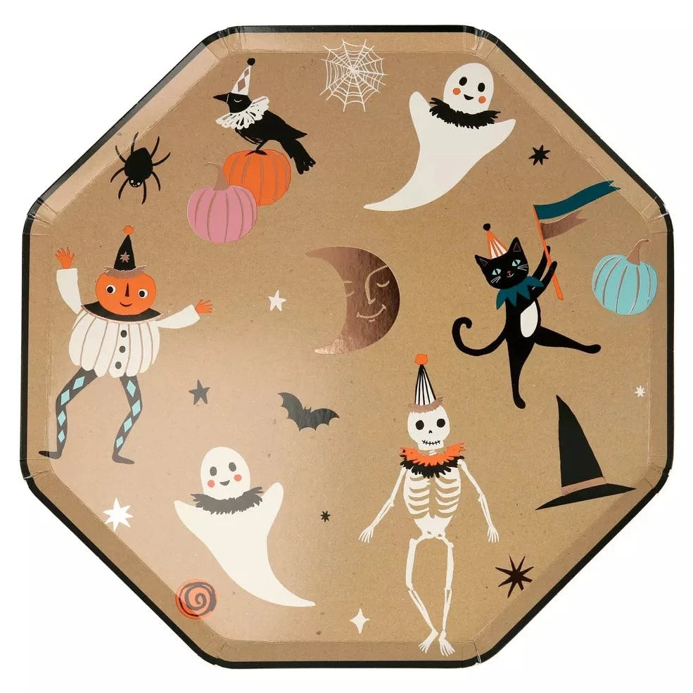 Load image into Gallery viewer, Meri Meri Halloween Dancing Figures Plate
