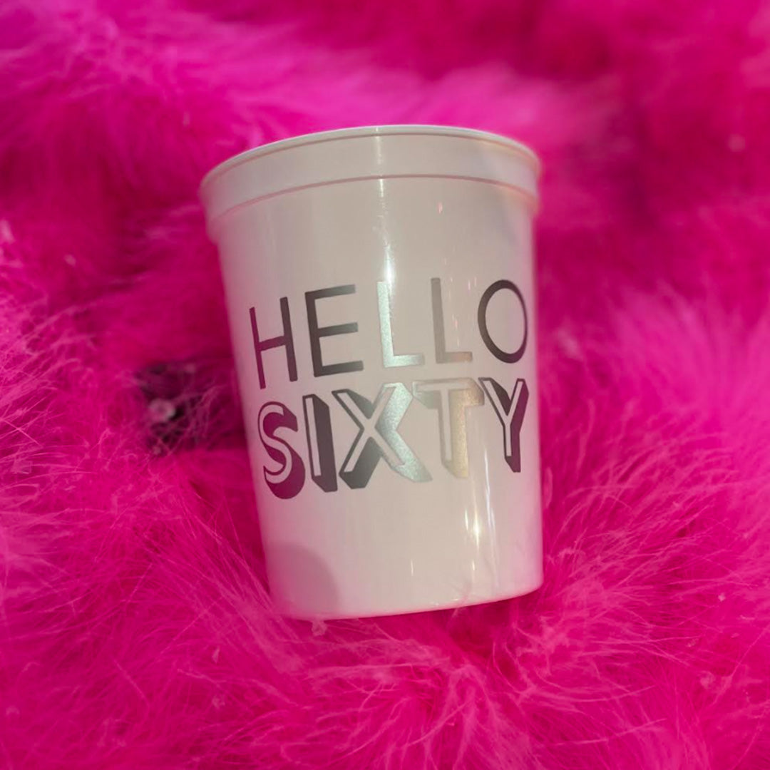 Hello Sixty Cups (White)