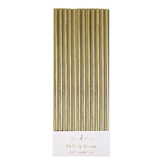 Gold Foil Party Straws