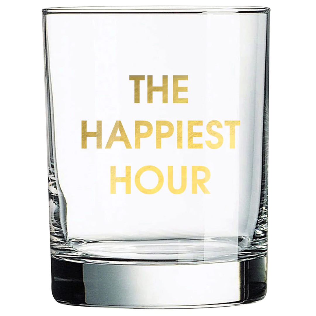 Happiest Hour Rocks Glass