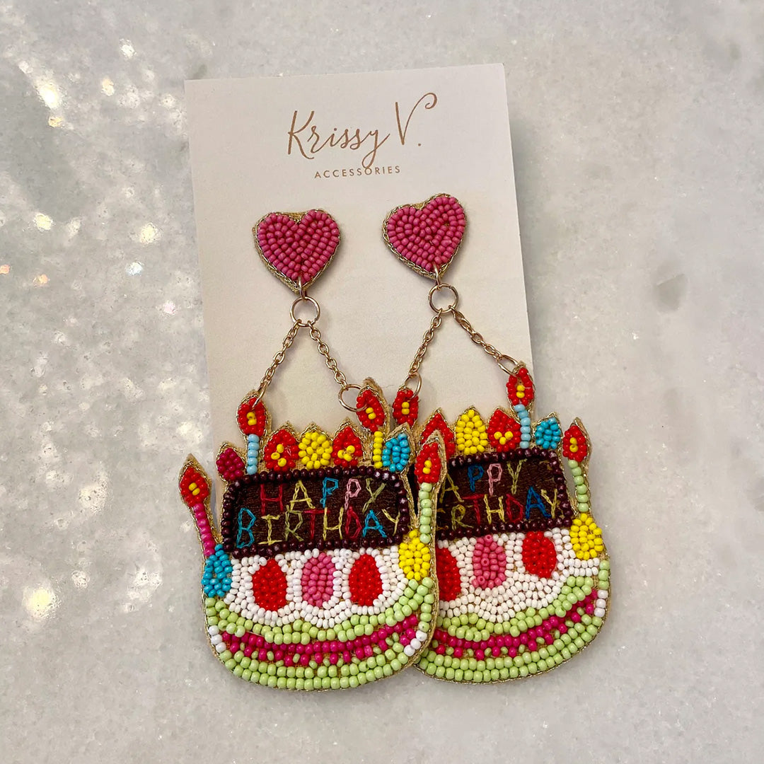 Load image into Gallery viewer, Birthday Cake Earrings
