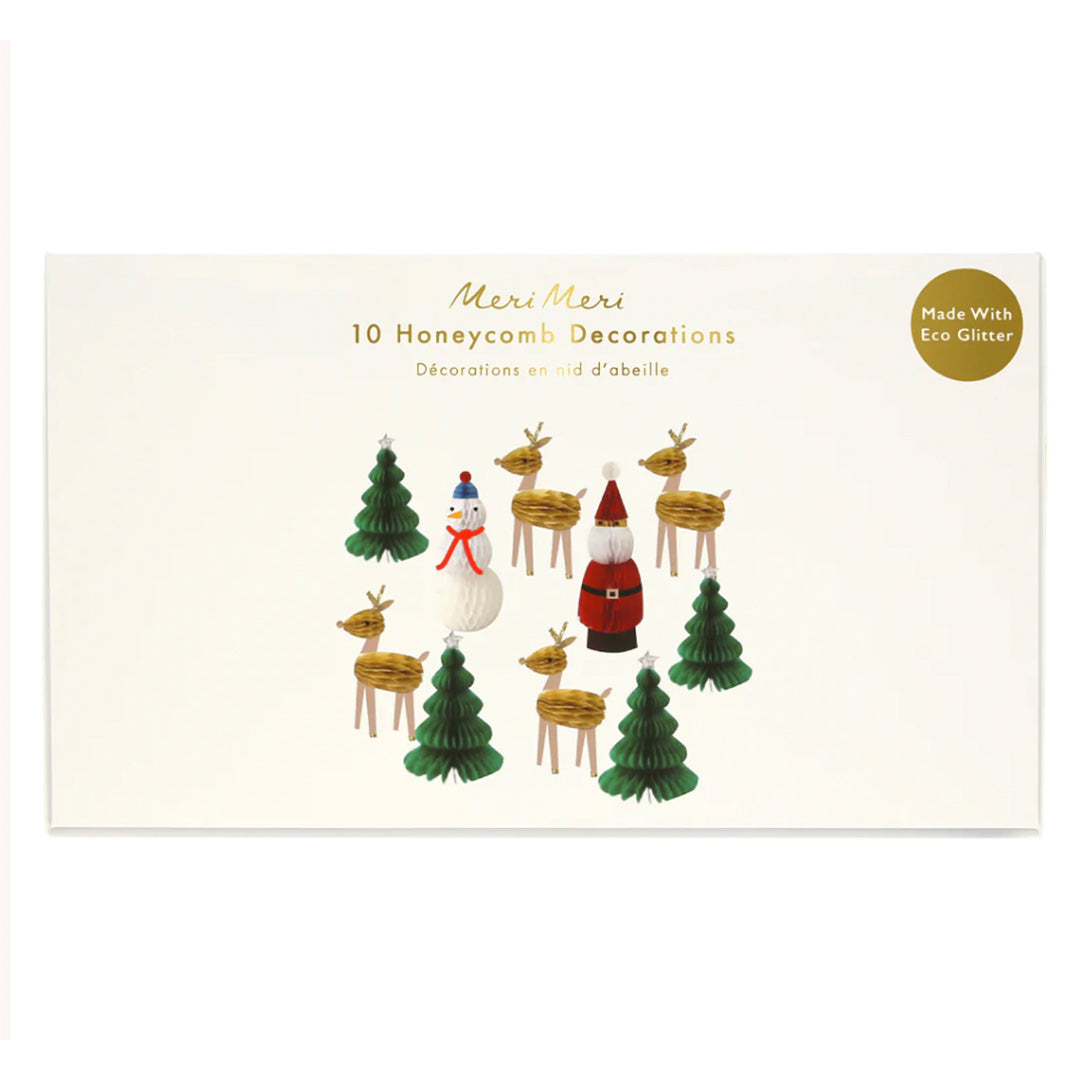 Honeycomb Christmas Characters