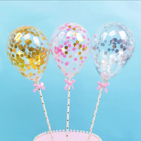 Cake Topper Confetti Balloon