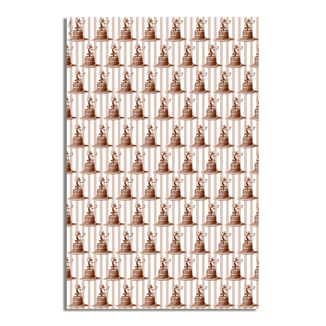 Circles and Squares Wrapping Paper - Orange
