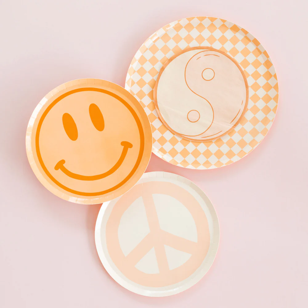 Peace & Love Smile Dessert Plate