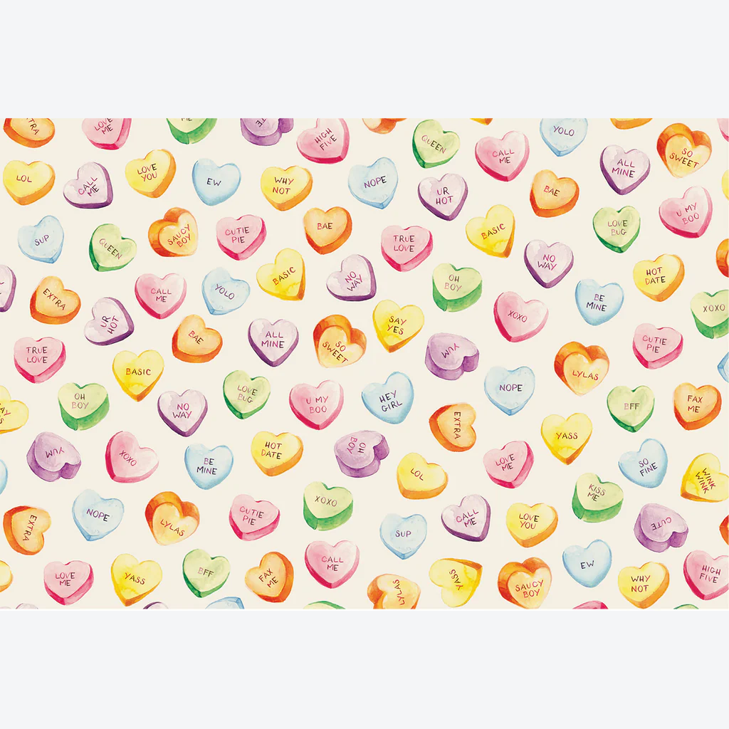 Conversation Hearts Placemat- Pad of 24