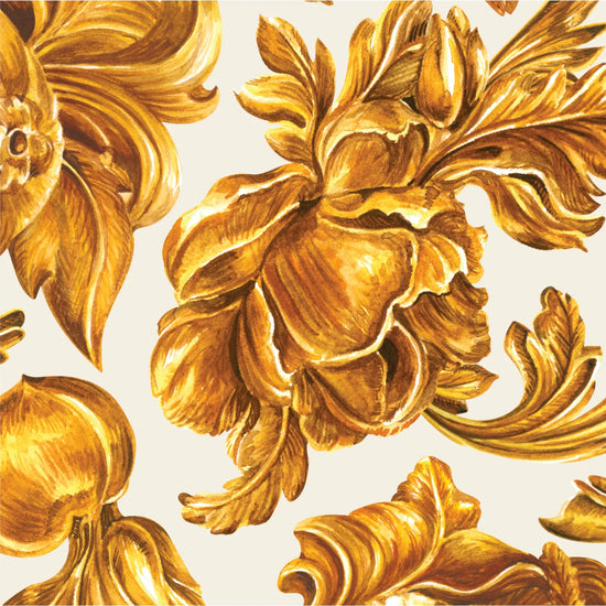 Load image into Gallery viewer, Gold Flora Cocktail Napkin
